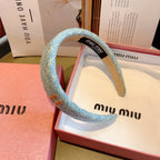 SIMPLE HAIRBAND IN SKY BLUE TWEED 282731