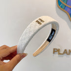 SIMPLE HAIRBAND IN WHITE TWEED 282733
