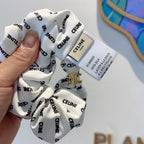 WHITE WRINKLED FABRIC SCRUNCHIE 358224