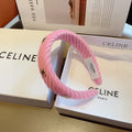 BRIGHT PINK WOOL FABRIC HAIRBAND 402915
