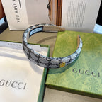 HEADBAND IN LIGHT GRAY MONOGRAM CANVAS 406053
