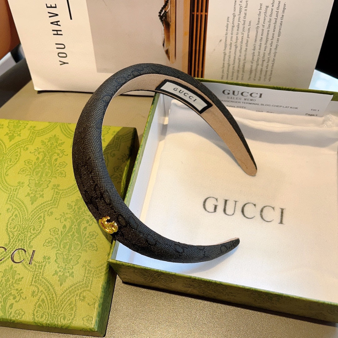 HEADBAND IN BLACK MONOGRAM CANVAS 406055