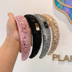 LIGHT GOLD FABRIC WITH SEQUINS HAIRBAND 412427