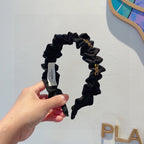 BLACK FABRIC WITH GOLD LOGO HAIRBAND 415931