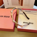 HEADBAND GOLD LOGO IN BEIGE SILK 417302