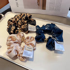 WHITE MIX LIGHT GOLD WRINKLED FABRIC SCRUNCHIE 417306
