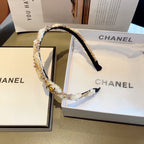 WHITE FABRIC WITH CRYSTAL HAIRBAND 417311