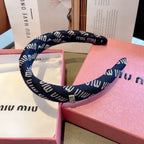 THICK HAIR BAND IN NAVY BLUE KINITTED FABRIC 420636