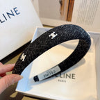 BLACK TWEED FABRIC HAIRBAND 420647