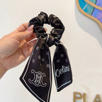 BLACK SILK SCRUNCHIE 420658