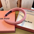 THICK HAIR BAND IN PINK RAW FABRIC 423577