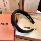 THICK HAIR BAND IN BLACK RAW FABRIC 423578