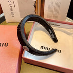 THICK HEADBAND IN BLACK FABRIC 432779
