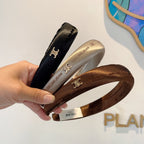 KHAKI BROWN SILK HAIRBAND 432806