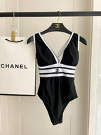 CC BIKINI SWIMSUIT SET BLACK WHITE 173343