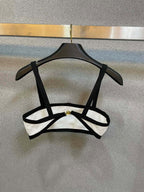 HIGH NECK SWIMSUIT IN WHITE AND BLACK TRIM 627830