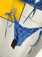 FENDI BIKINI 25S TWO PIECE IN BLUE 742662