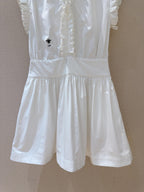 DIOR 25S SHORT PLEATED LACE SHIRT DRESS 553
