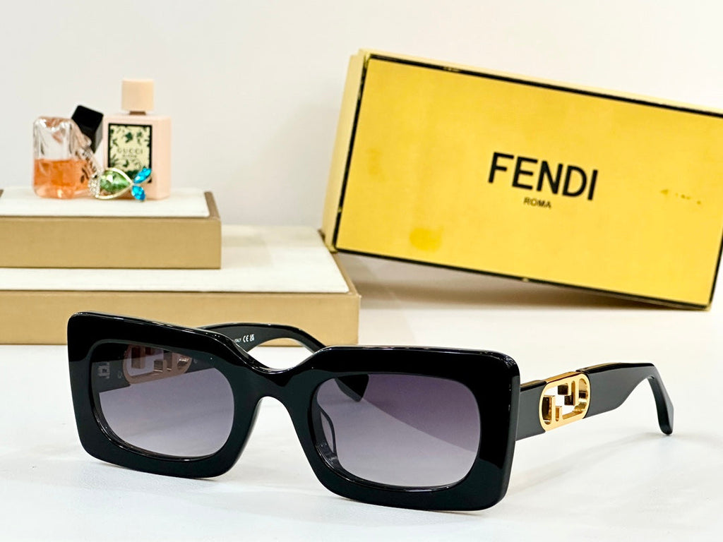 DIAGONAL RECTANGULAR FRAME SUNGLASSES FE40182 IN ACETATE
