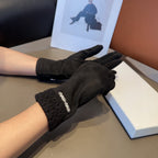 GLOVES IN BLACK WOOL 439182