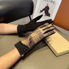 LINED GLOVES IN BROWN AND BLACK WOOL 439226