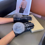GLOVES IN BLACK MIX WHITE WOOL 465020