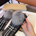 GLOVES IN BLACK MIX WHITE WOOL 465020