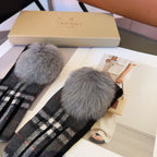 GLOVES IN BLACK MIX WHITE WOOL 465020
