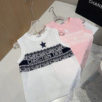 TANK TOP 612065 IN WHITE COTTON RIBBED EMBOSSED LOGO