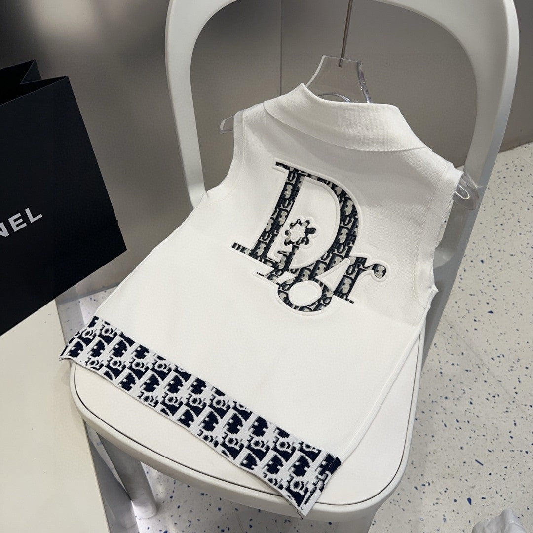 POLO TANK TOP 639173 IN WHITE COTTON RIBBED KNIT
