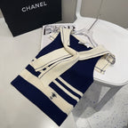 STRIPED TANK TOP 612059 IN NAVY BLUE AND WHITE COTTON RIBBED
