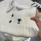 POLO TANK TOP 610337 IN WHITE COTTON RIBBED