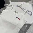 CAMISOLE 613778 IN WHITE COTTON RIBBED