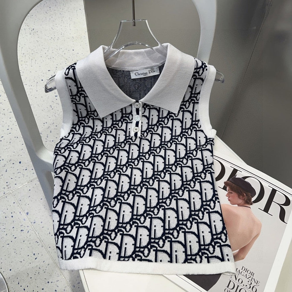 CAMISOLE 615187 IN WHITE COTTON RIBBED KNIT EMBOSSED BLACK LOGO