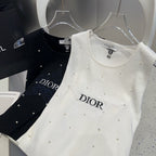 TANK TOP 633197 IN BLACK COTTON EMBOSSED PEARL