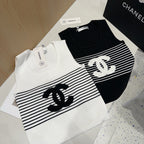 TANK TOP 633198 IN BLACK AND WHITE COTTON