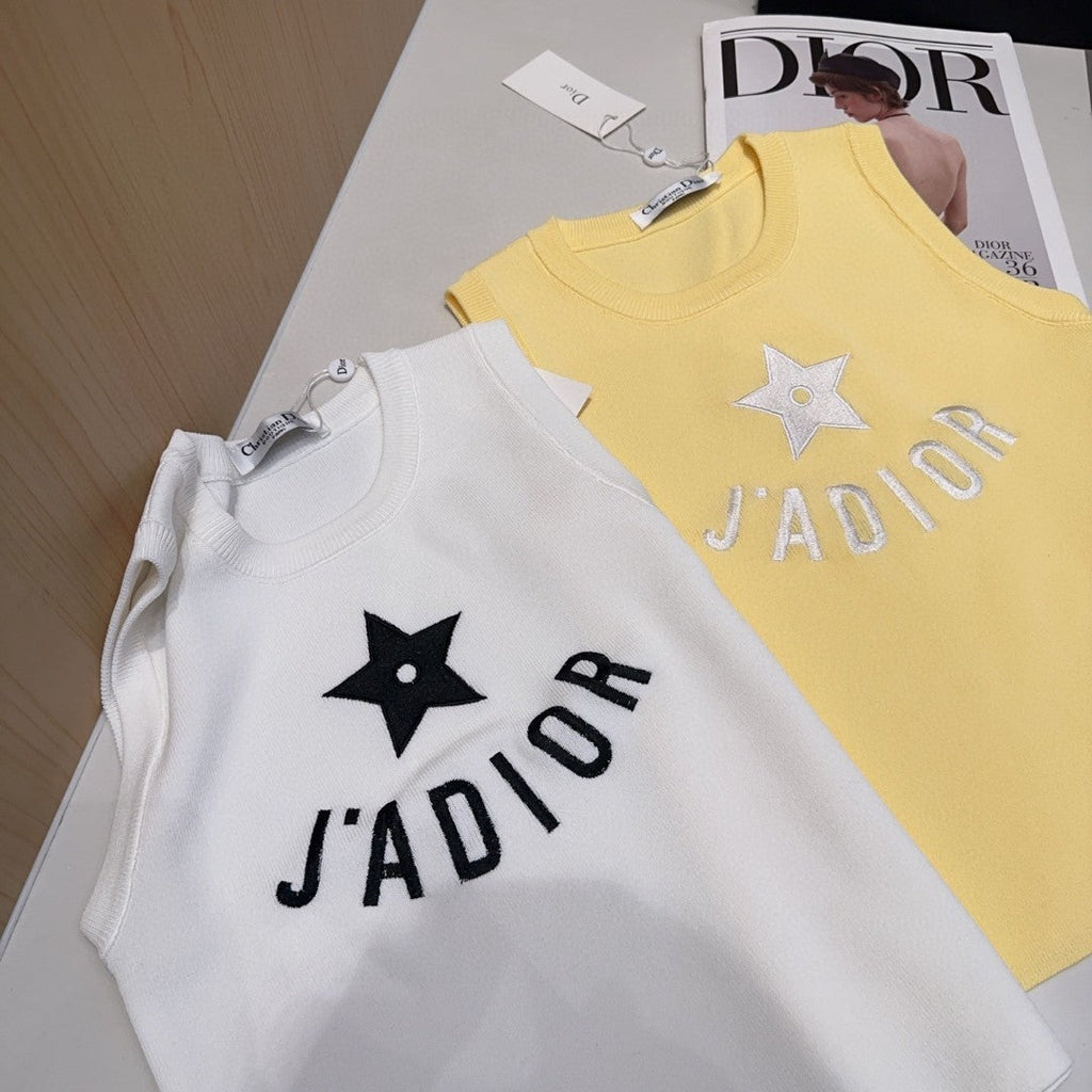 TANK TOP 622149 IN WHITE COTTON RIBBED STAR AND LOGO