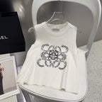 TANK TOP 633203 IN WHITE COTTON RIBBED KNIT