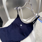 CAMISOLE 625968 IN NAVY BLUE COTTON RIBBED