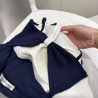 CAMISOLE 625968 IN NAVY BLUE COTTON RIBBED