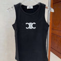 TANK TOP 627696 IN BLACK COTTON RIBBED