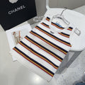 STRIPED TANK TOP 627700 IN WHITE MIX MULTICOLR COTTON RIBBED