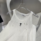 CAMISOLE 629204 IN WHITE COTTON RIBBED KNIT