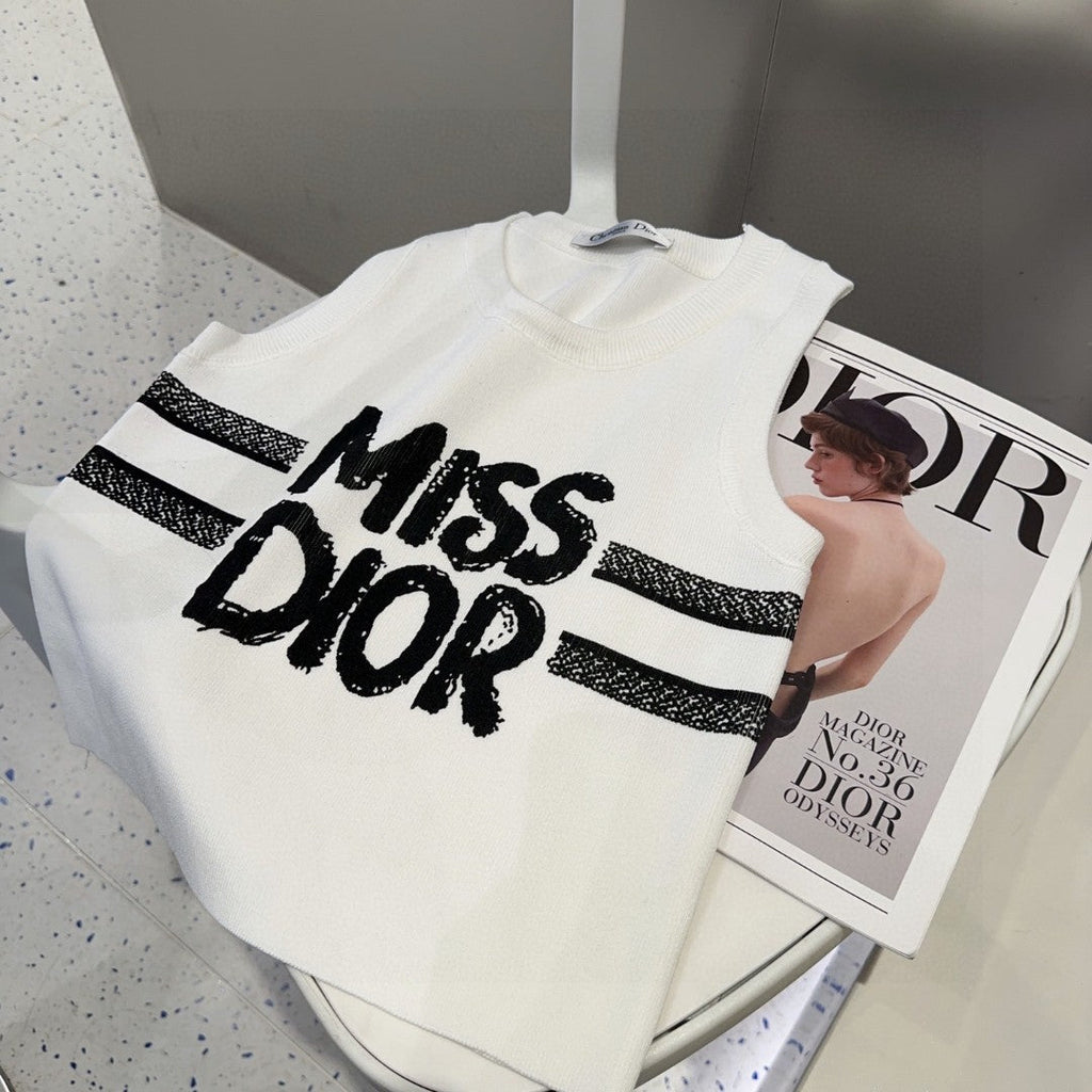TANK TOP 638008 IN WHITE COTTON RIBBED KNIT EMBOSSED LOGO
