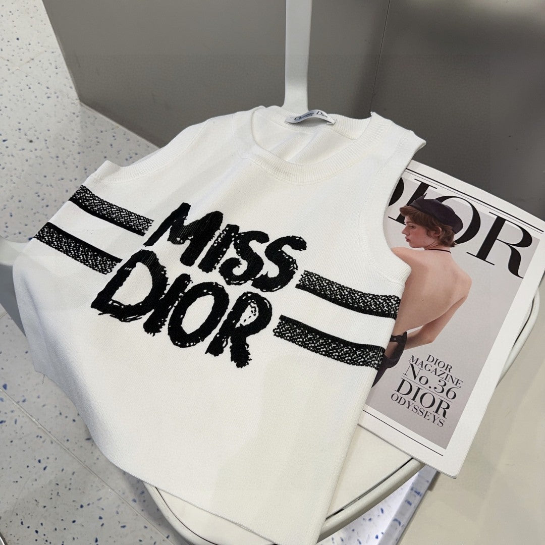 TANK TOP 638008 IN WHITE COTTON RIBBED KNIT EMBOSSED LOGO
