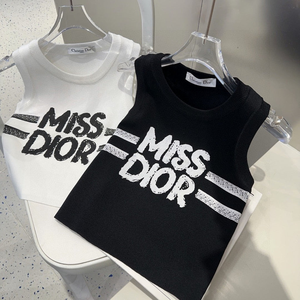 TANK TOP 638009 IN BLACK COTTON RIBBED KNIT EMBOSSED LOGO