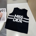 TANK TOP 638009 IN BLACK COTTON RIBBED KNIT EMBOSSED LOGO