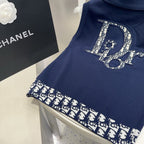 POLO TANK TOP 639172 IN NAVY BLUE COTTON RIBBED KNIT