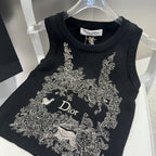 TANK TOP 639177 IN BLACK COTTON RIBBED KNIT