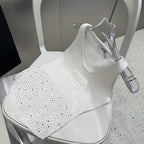 TANK TOP 640624 IN WHITE COTTON MUTILCOLOR CRYSTAL